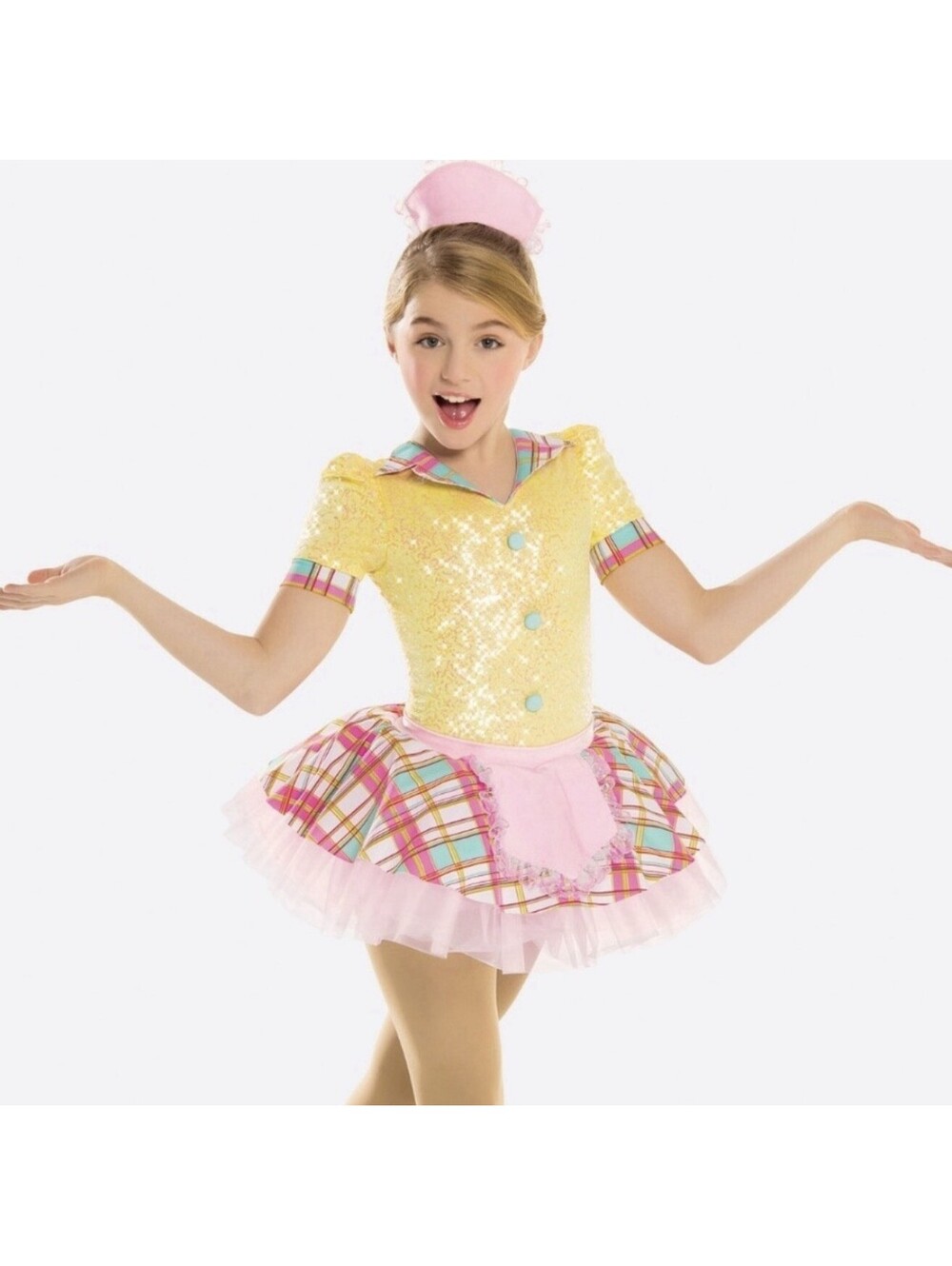 Revolution 9 to 5 Iridescent Sequin Spandex Dance Costume RC20923 Child Medium